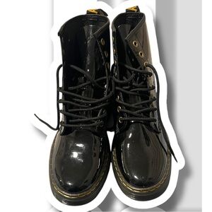 Dr. Martens  Black Patent Leather Boots